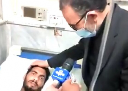 استاندار خراسان رضوی از مامور انتظامی دچار سوختگی بر اثر اغتشاشات اخیر عیادت کرد