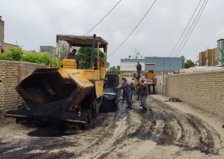 عملیات روکش آسفالت درخیابان های شهید منفرد