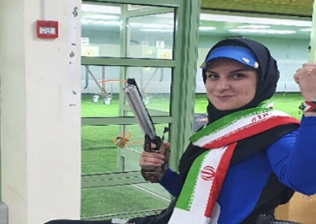 نسرین شاهی در اردوی تیم ملی تیراندازی