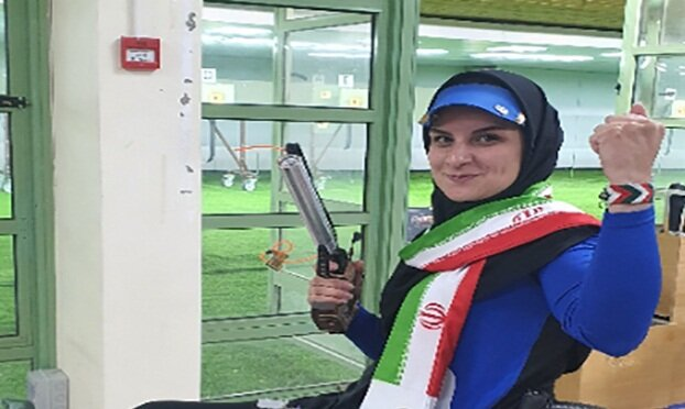 نسرین شاهی در اردوی تیم ملی تیراندازی