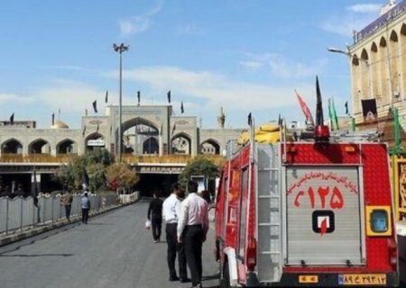 استقرار تیم‌های آتش‌نشانی در مسیرهای منتهی به حرم رضوی در ایام محرم